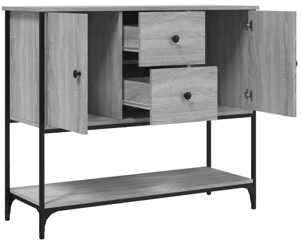 vidaXL Ντουλάπι Γκρι Sonoma 100x36x85 εκ. από Επεξεργασμένο Ξύλο