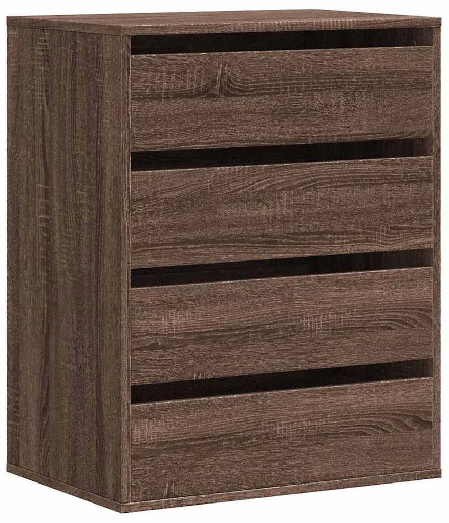 vidaXL Συρταριέρα Καφέ Δρυς 60x41x76 εκ. από Επεξεργ. Ξύλο