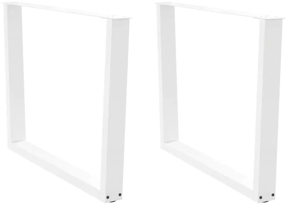 vidaXL Πόδια Τραπεζαρίας Σχήματος V 2 τεμ. Λευκά 100x (72-73,3) εκ. Ατσάλι