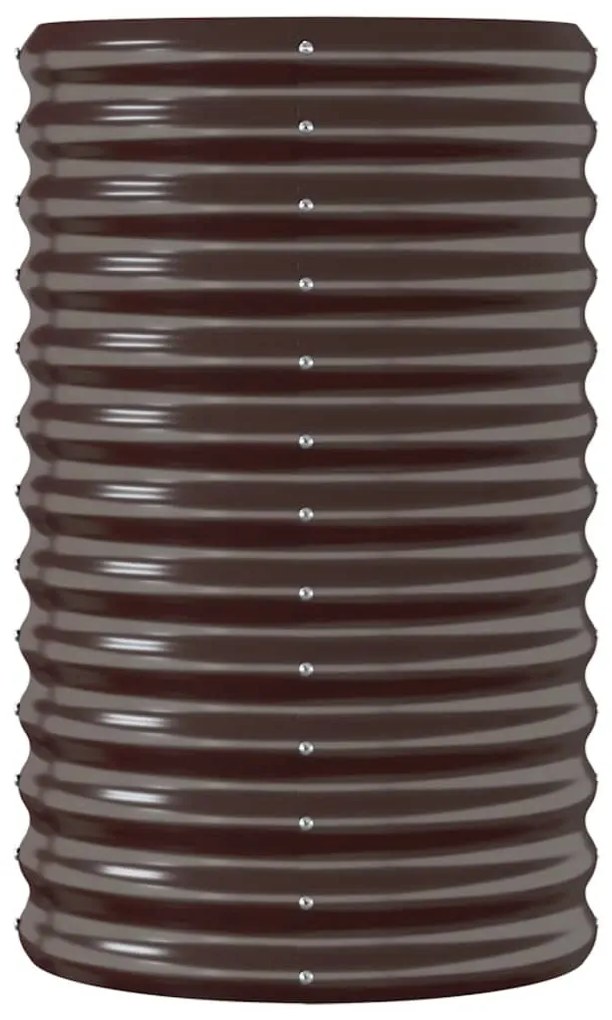 vidaXL Ζαρντινιέρα Καφέ 114x40x68 εκ. Γαλβανισμένος χάλυβας