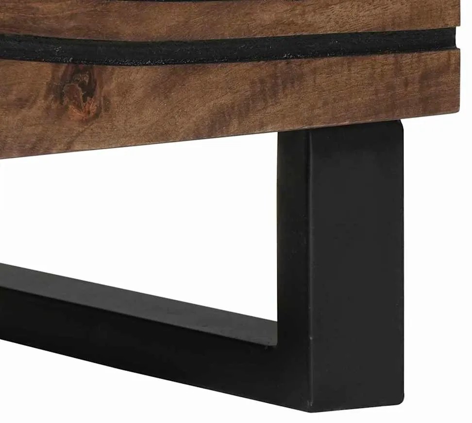 vidaXL Κομοδίνο Καρυδιά 40 x 33 x 46 εκ. Μασίφ ξύλο μάνγκο