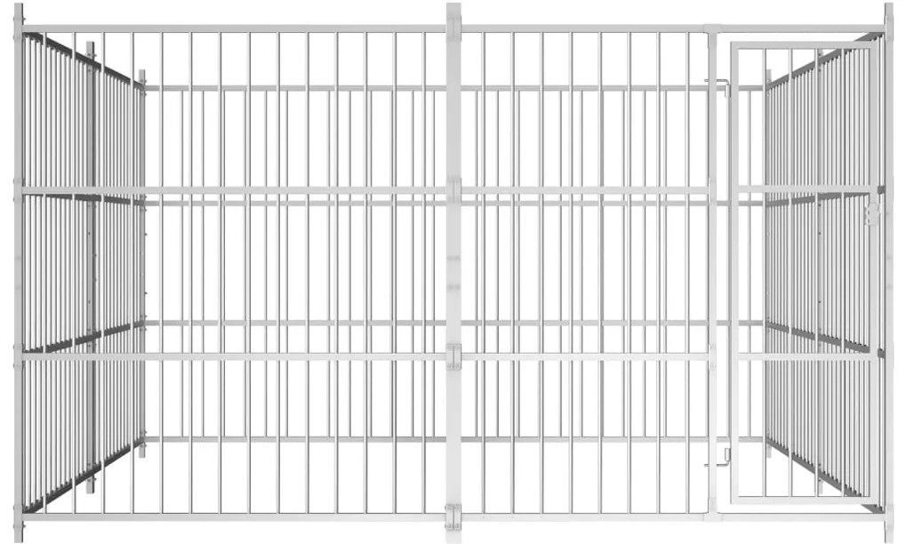 vidaXL Κλουβί Σκύλου Εξωτερικού Χώρου 300 x 300 x 185 εκ.