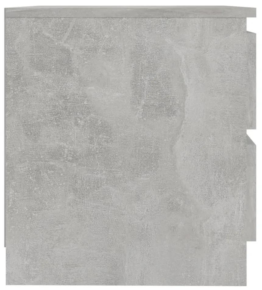Κομοδίνο Γκρι Σκυροδ. 50 x 39 x 43,5 εκ. από Μοριοσανίδα - Γκρι