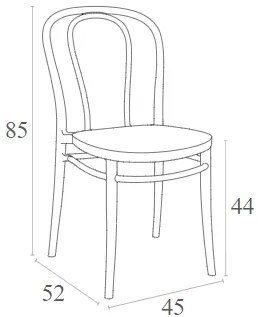 ΚΑΡΕΚΛΑ ΒΙΚΤΟΡ DOVE GREY ΠΟΛ/ΝΙΟΥ 45Χ52Χ85εκ.