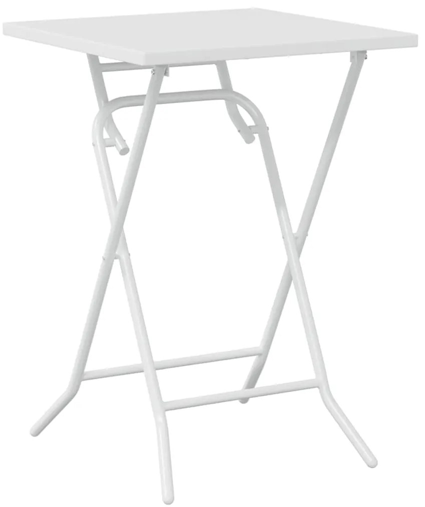 vidaXL Σετ Μπιστρό Κήπου 3 pcs Λευκό Ατσάλι