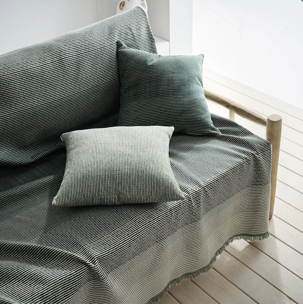 Ριχτάρι Τριθέσιου Καναπέ 2 Όψεων (180x310) Gofis Home Zebra Weed Green 302/45