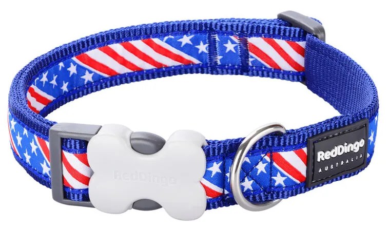 Κολλάρο Σκύλου Red Dingo US Flag 20-32 cm Μπλε