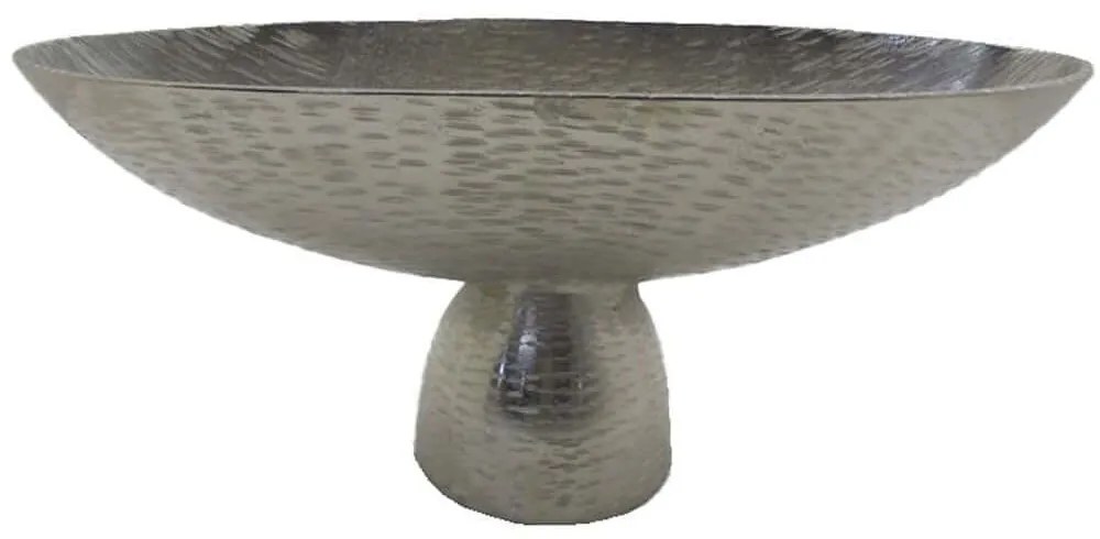 Διακοσμητικό Μπωλ Με Πόδι Mendo 029008 46x15x20cm Silver Αλουμίνιο