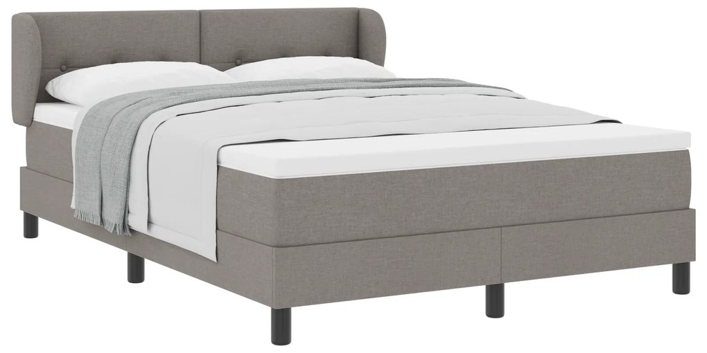 vidaXL Κρεβάτι με Σπαστή Βάση και Στρώμα Ταυπέ 140x200 εκ Υφασμάτινο