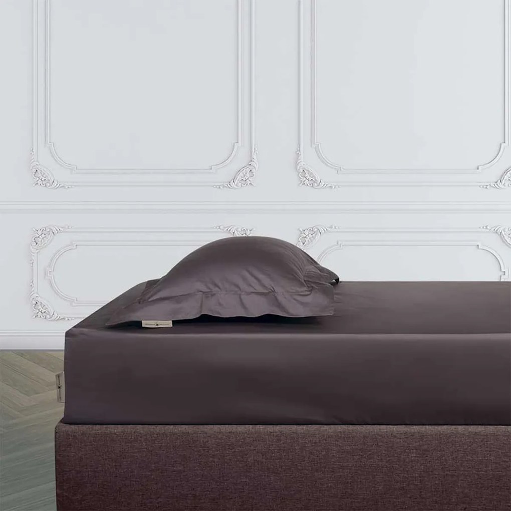 Σεντόνι King Size Με Λάστιχο (180x200+35) Greenwich Polo Club Cozy Καφέ