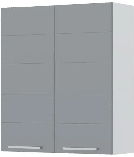 Ντουλάπι κρεμαστό Hudson V9-80-2K-Λευκό - Γκρι