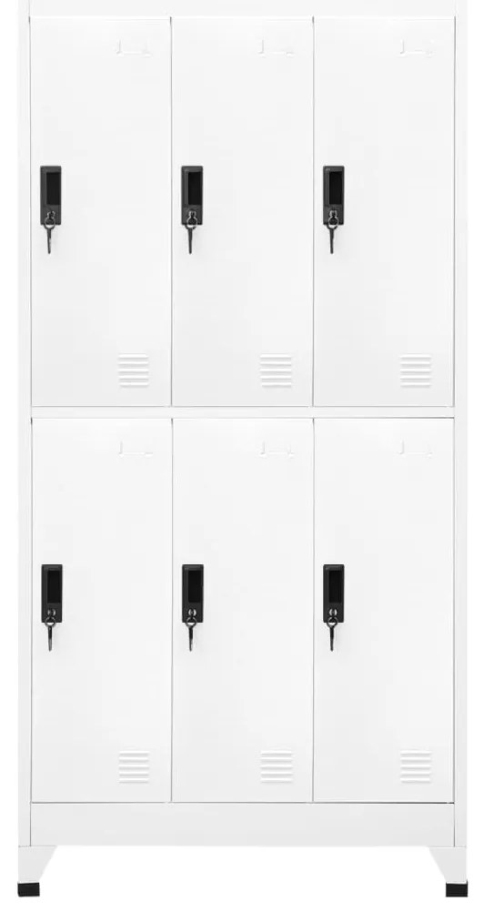 vidaXL Φοριαμός Λευκός 90 x 45 x 180 εκ. Ατσάλινος