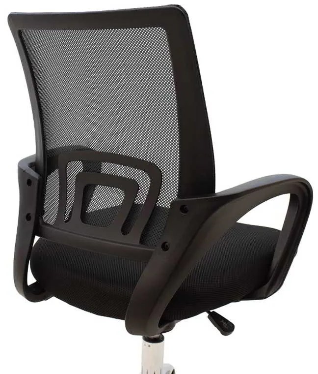 Καρέκλα γραφείου Berto II pakoworld recline με ύφασμα mesh σε μαύρη απόχρωση 60x48x85-95εκ