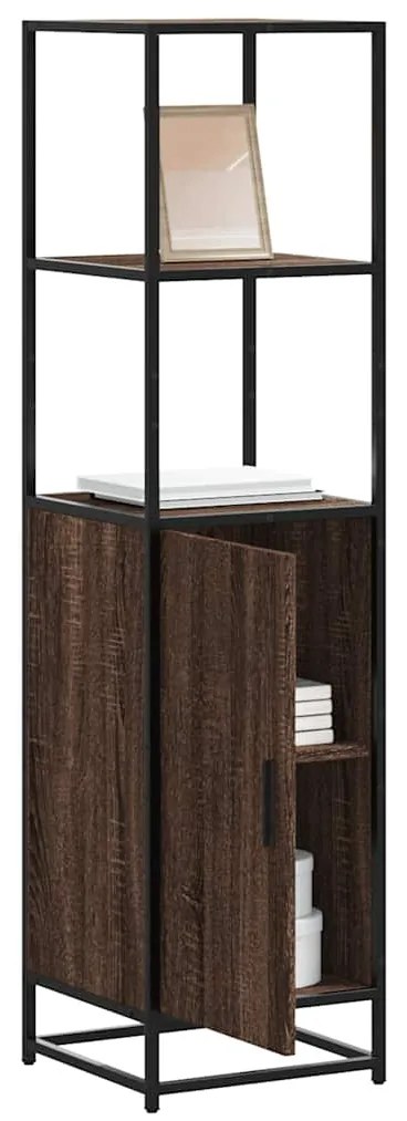 vidaXL Highboard καφέ δρυς Κατασκευασμένο ξύλο και μέταλλο