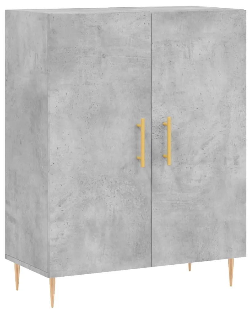 vidaXL Ντουλάπι Γκρι Σκυροδέματος 69,5x34x180 εκ. Επεξεργασμένο Ξύλο