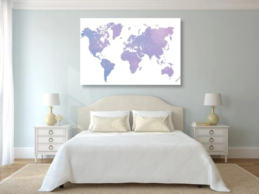 Εικόνα στο φελλό ενός όμορφου παγκόσμιου χάρτη - 120x80