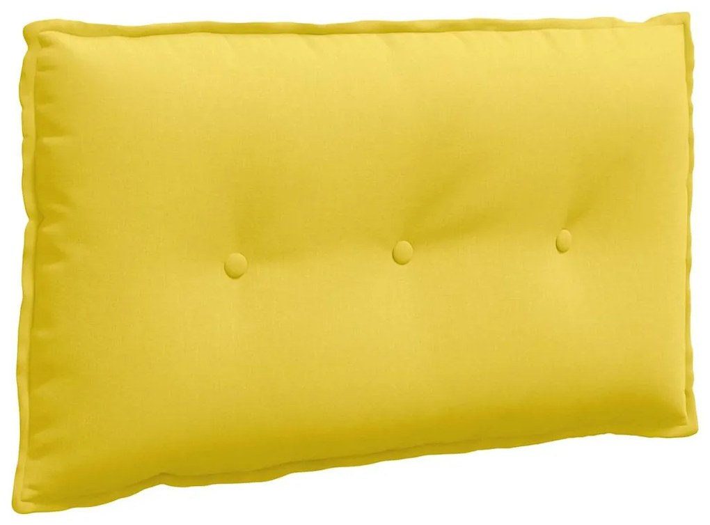 vidaXL Μαξιλάρι Πλάτης Απαλό Κίτρινο 80 x 19 x 50 εκ ύφασμα