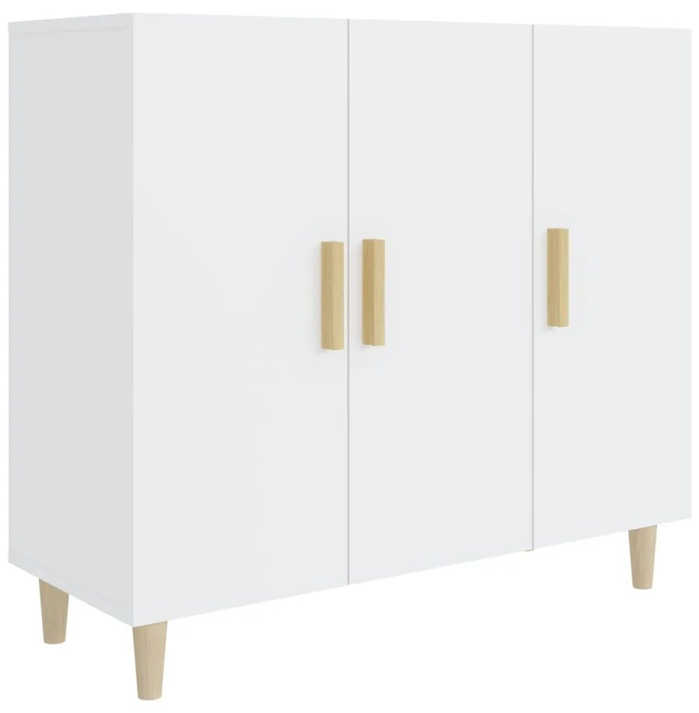vidaXL Μπουφές Λευκός 90 x 34 x 80 εκ. από Επεξεργασμένο Ξύλο