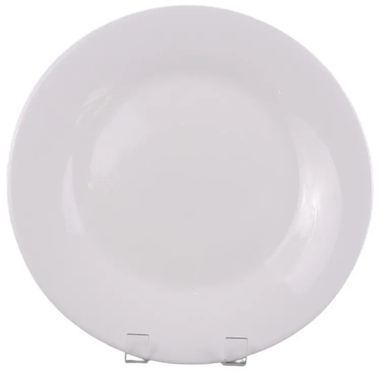Πιάτο Ρηχό Φαγητού Γυάλινο Λευκό Φ25εκ. Aria Eaton ME22000425