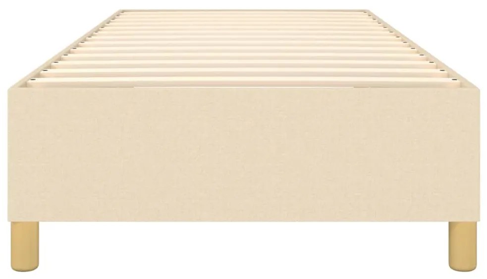 vidaXL Πλαίσιο κρεβατιού χωρίς στρώμα Κρέμα 80x200 cm Ύφασμα