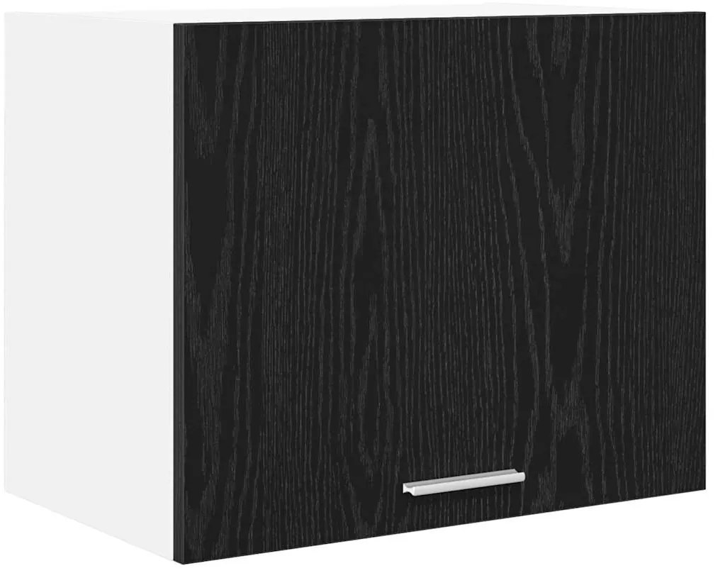 vidaXL Κρεμαστό ντουλάπι Μαύρος Δρυς και Λευκό 50 x 31 x 40 εκ.