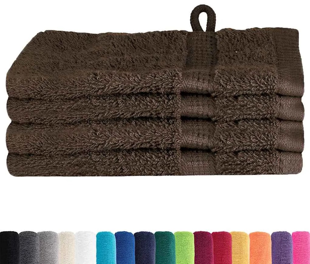 vidaXL Πετσέτα Επισκεπτών SOLUND Καφέ Βαμβάκι