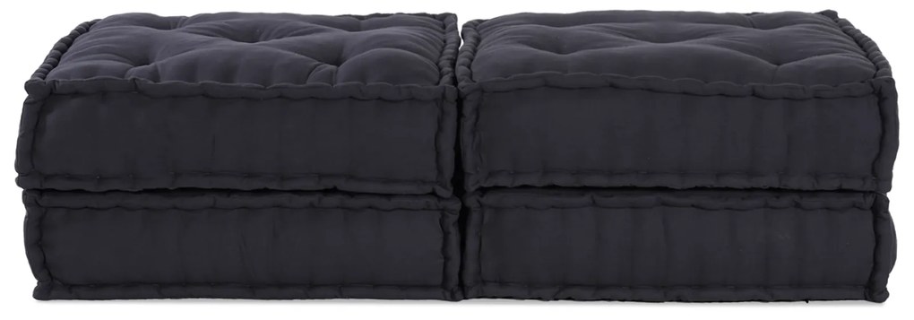 vidaXL Modular Pouffes 2 Τεμάχια Ανθρακί Υφάσματα