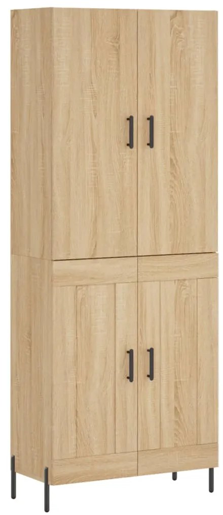 vidaXL Ντουλάπι Sonoma δρυς 69,5 x 34 x 180 εκ. από Επεξεργασμένο Ξύλο