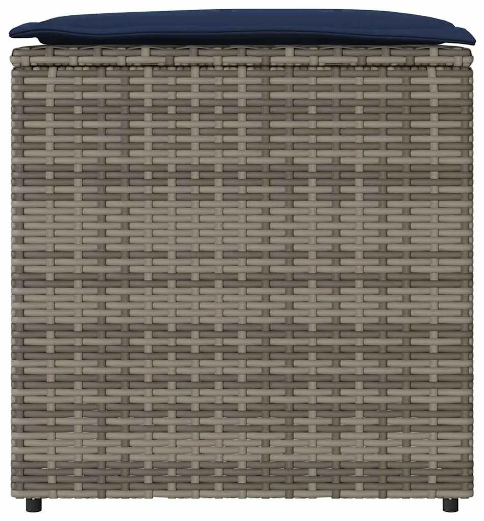 vidaXL Κουτί Μαξιλαριών Γκρι 50 x 50 x 50 cm συνθετικό ρατάν