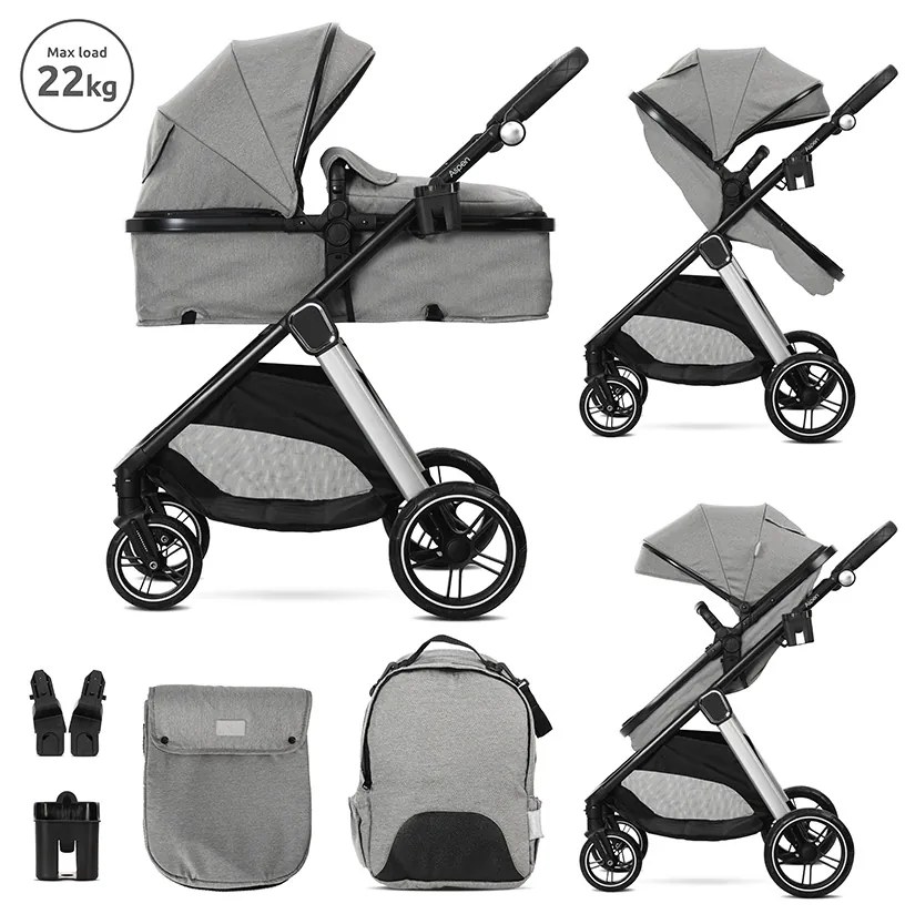 LORELLI ΠΟΛΥΚΑΡΟΤΣΙ ΜΕΤΑΤΡΕΠΟΜΕΝΟ 2 ΣΕ 1 ASPEN GREY 10022062506