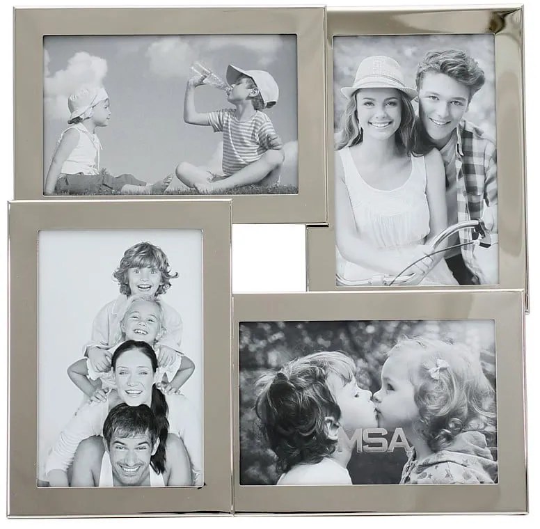 Artekko Bastet Επάργυρη Διακοσμητική Κορνίζα για 4 Φωτογραφίες (10x15) Artekko 20-85-124