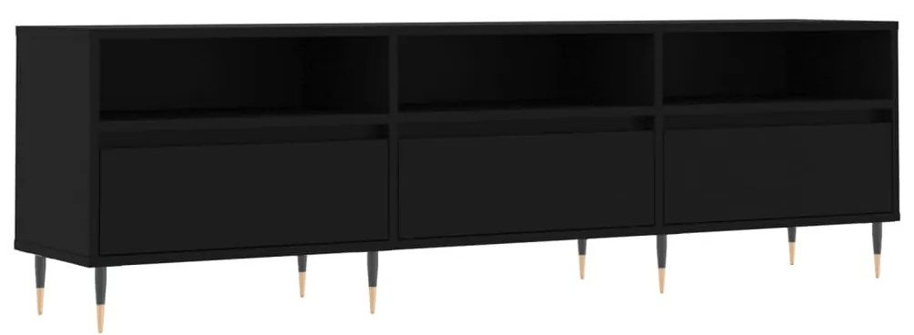 vidaXL Έπιπλο Τηλεόρασης Μαύρο 150x30x44,5 εκ. Επεξεργασμένο Ξύλο