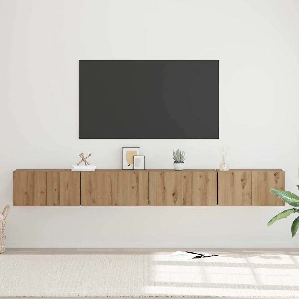 vidaXL Σετ επίπλου τηλεόρασης 4 pcs artisan δρυς 60 x 30 x 30 cm