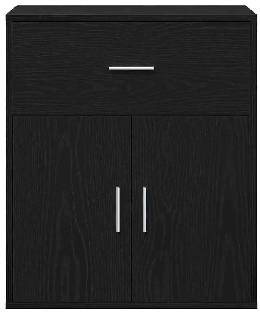 vidaXL Πλαϊνό γραφείο Μαύρη Οξυά 60 x 31 x 70 εκ Επεξεργασμένο ξύλο