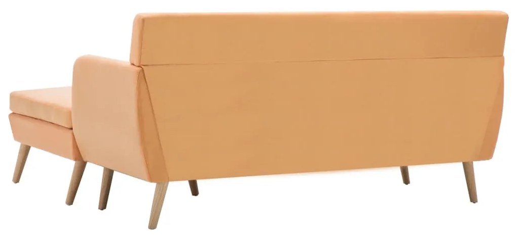 vidaXL Καναπές ΓωνιακόςΠορτοκαλί 171,5 x 138 x 81,5 εκ. Υφασμάτινος