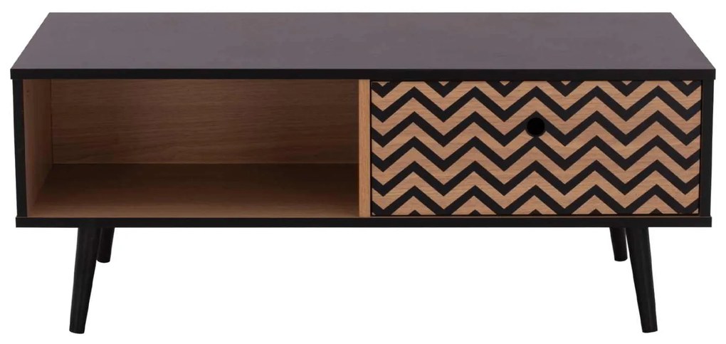 ΤΡΑΠΕΖΙ ΣΑΛΟΝΙΟΥ CHARLEEN HM8668 ΜΑΥΡΟ ΜΕ ΦΥΣΙΚΟ 100x50x40,5Υ εκ.