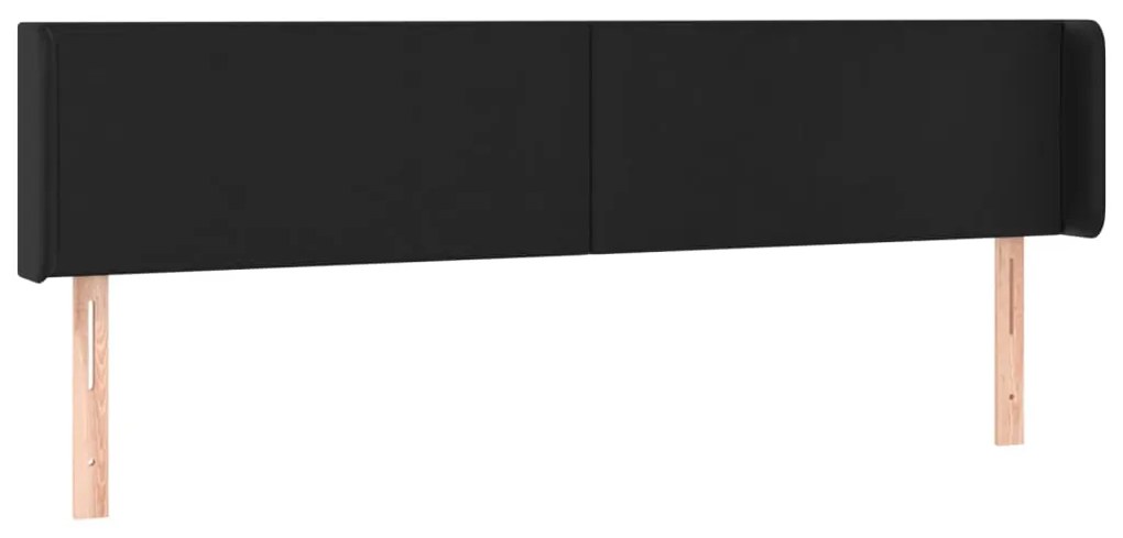 Κεφαλάρι Κρεβατιού LED Μαύρο 203x16x78/88 εκ. Συνθετ. Δέρμα 3123064