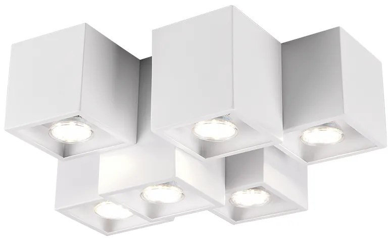 Σποτ Εξάφωτο 6xGU10 Λευκό Χρώμα Trio Lighting Fernando 604900631