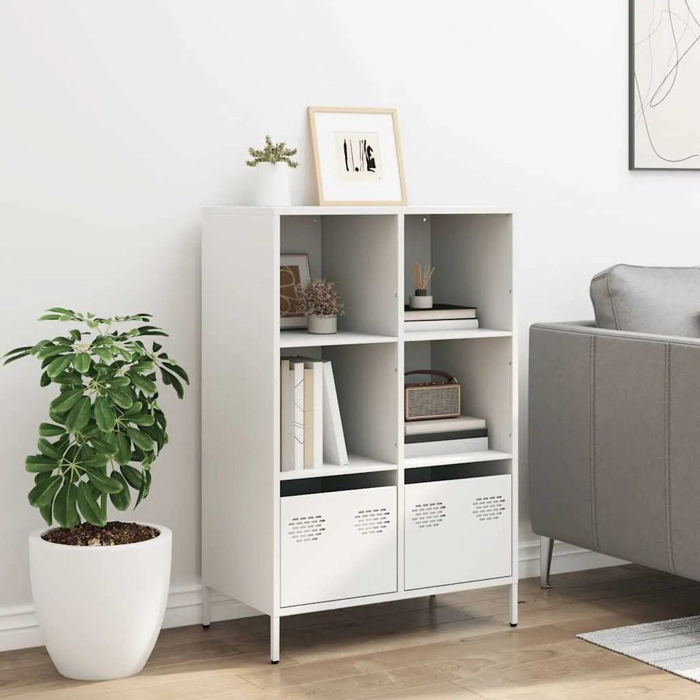 Ντουλάπα Λευκό 68x39x103,5 εκ. από Χάλυβα - Λευκό