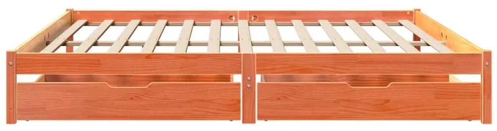 vidaXL Σκελετός Κρεβ. Χωρίς Στρώμα Καφέ Κεριού 180x200 εκ Μασίφ Πεύκο