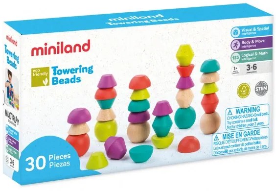 Σετ δραστηριοτήτων Miniland "Towering Beads"