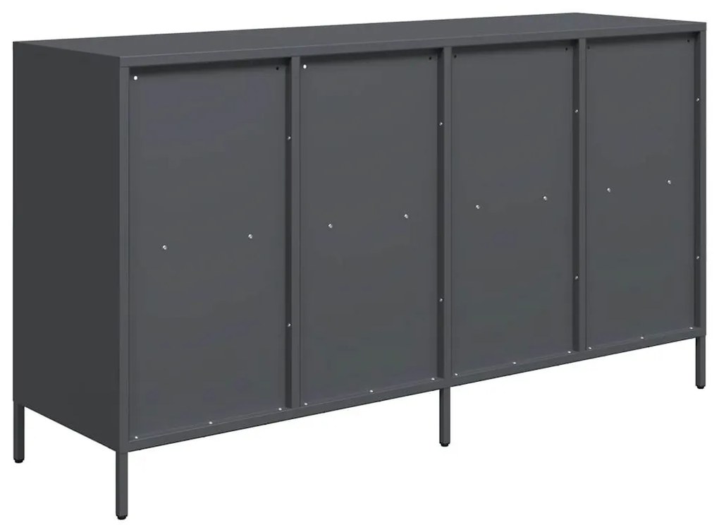 Ντουλάπι Ανθρακί 135x39x73,5 εκ. από Χάλυβα Ψυχρής Έλασης - Ανθρακί