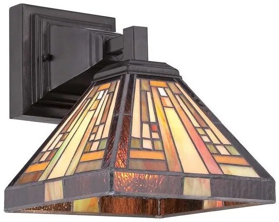 Απλίκα Φωτιστικό Τοίχου 1xE27 Μπρονζέ  Tiffany  Stephen QZ-STEPHEN1 Elstead Lighting-QZ-STEPHEN1-Μπρονζέ QZ-STEPHEN1
