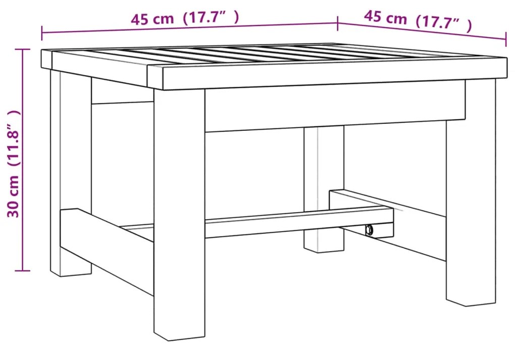 ΤΡΑΠΕΖΑΚΙ ΣΑΛΟΝΙΟΥ 45 X 45 X 30 ΕΚ. ΑΠΟ ΜΑΣΙΦ ΞΥΛΟ TEAK 340751