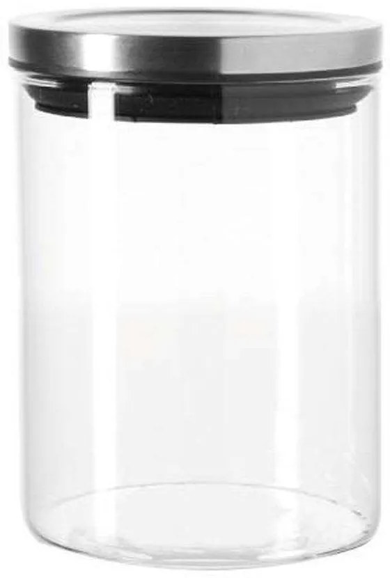 Βάζο Αποθήκευσης Comodo 079702L 500ml Clear-Silver Leonardo Γυαλί