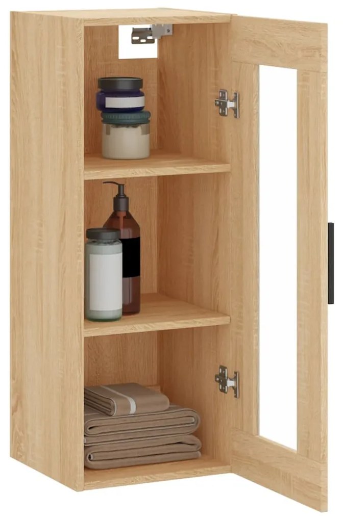 vidaXL Ντουλάπι Τοίχου Sonoma Δρυς 34,5 x 34 x 90 εκ.