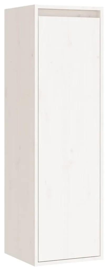 vidaXL Ντουλάπια Τοίχου 2 τεμ. Λευκά 30x30x100 εκ. Μασίφ Ξύλο Πεύκου