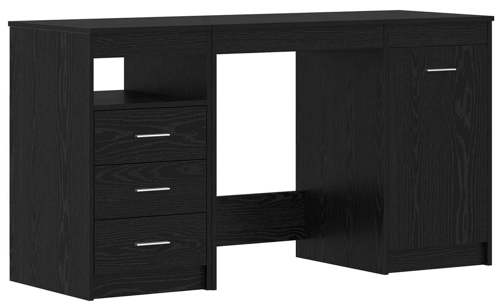 Γραφείο 2 pcs Μαύρη Οξυά 140 x 50 x 76 εκ. Επεξεργασμένο ξύλο