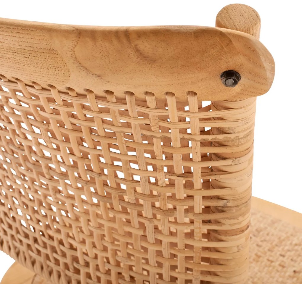 Καρέκλα LIBERTY Ξύλινη με Πλέξη Rattan σε Φυσικό 49x54x89εκ. 49x54x89 εκ.