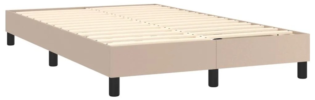 Κρεβάτι Boxspring με Στρώμα Καπουτσίνο 120x200εκ.από Συνθ.Δέρμα - Καφέ